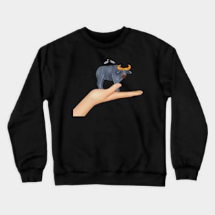 Cow Above the Hand Crewneck Sweatshirt